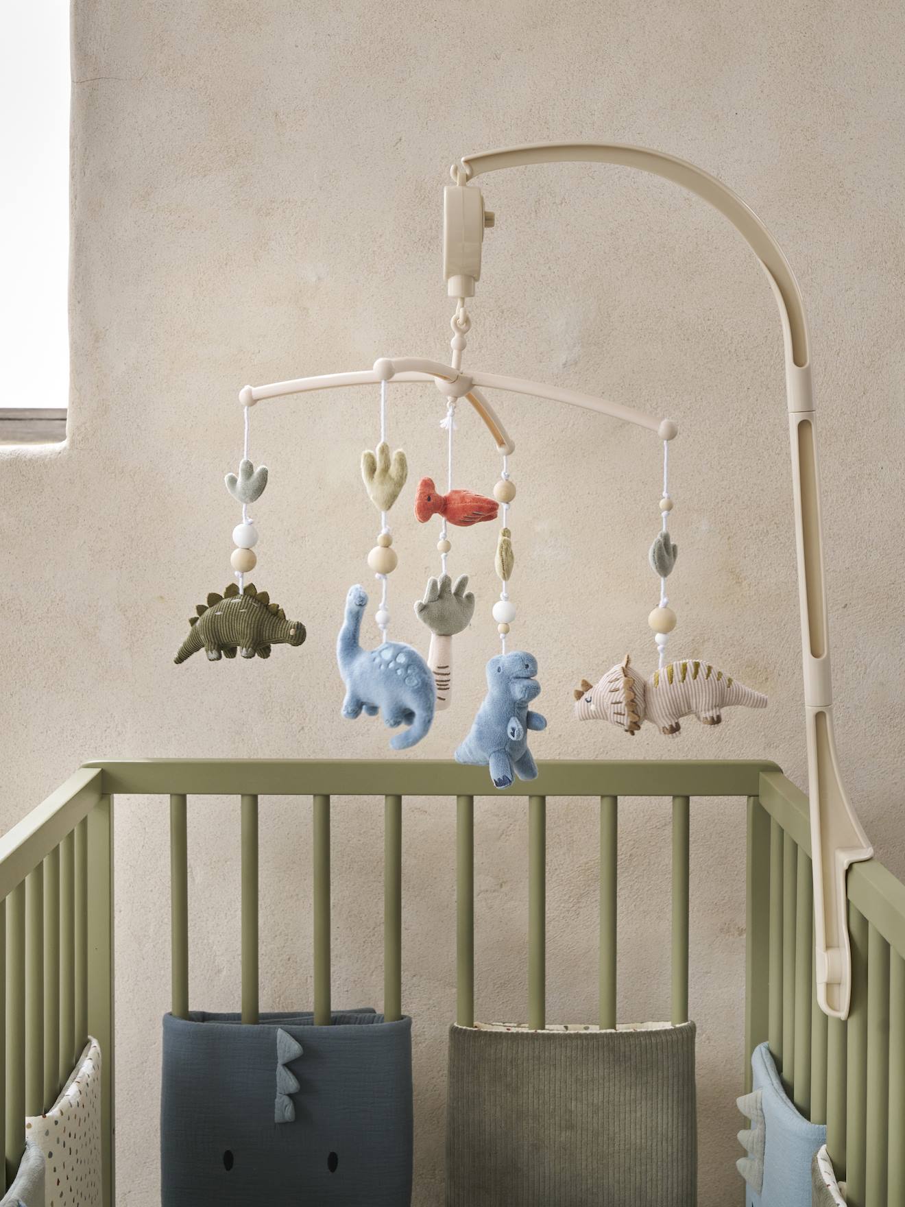 Muziekmobiel dinosaurus MINISAURUS beige afbeelding