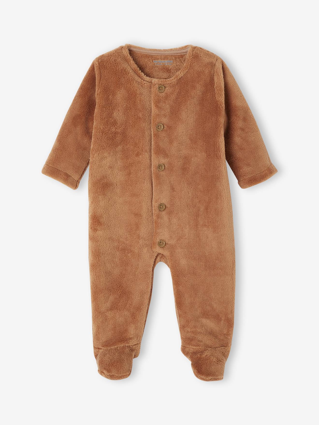 Onesie voor pasgeborenen dier of hart chocoladebruin afbeelding