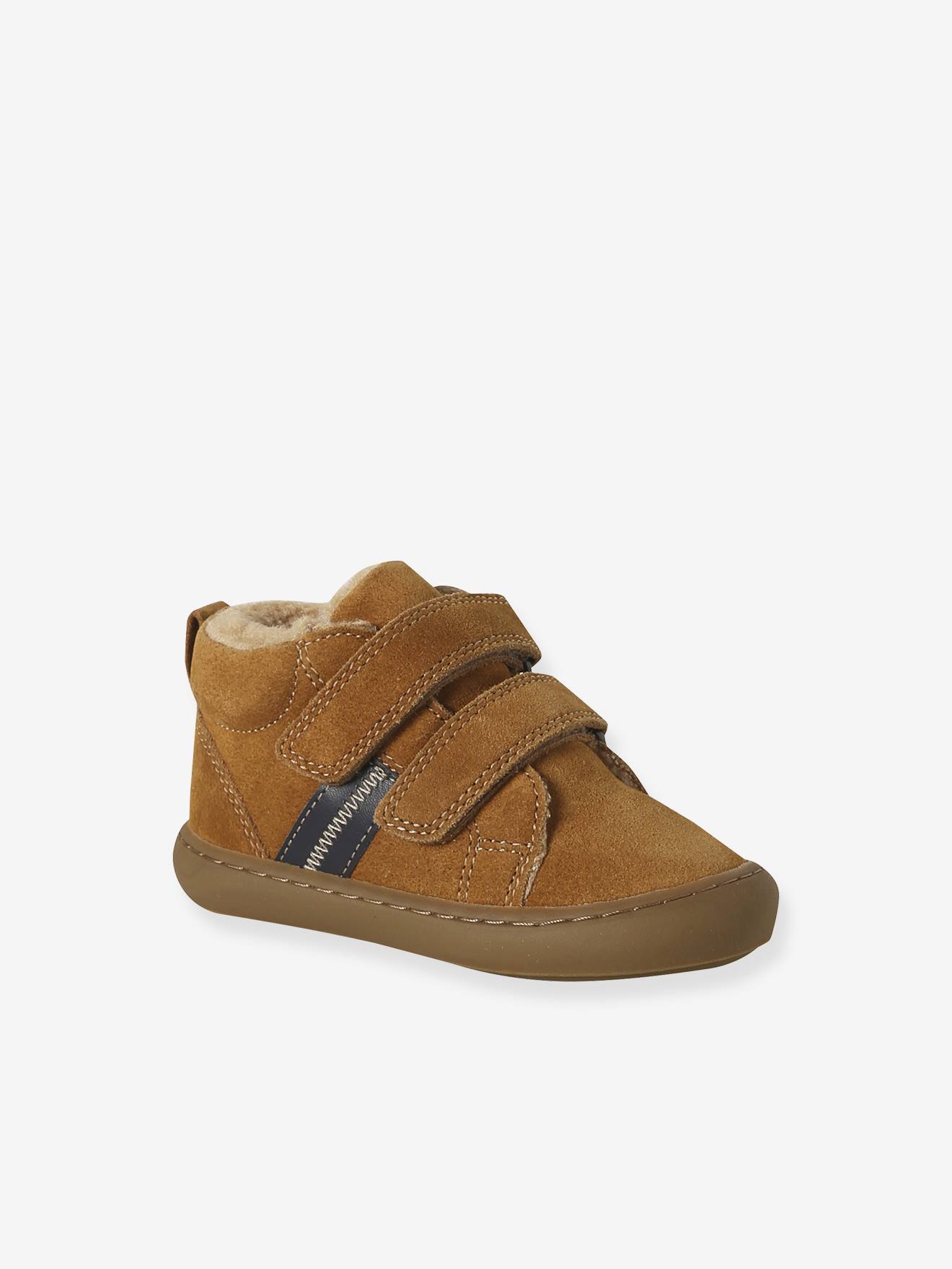 Baskets Mid gevoerd met klittenband leer baby kameel afbeelding