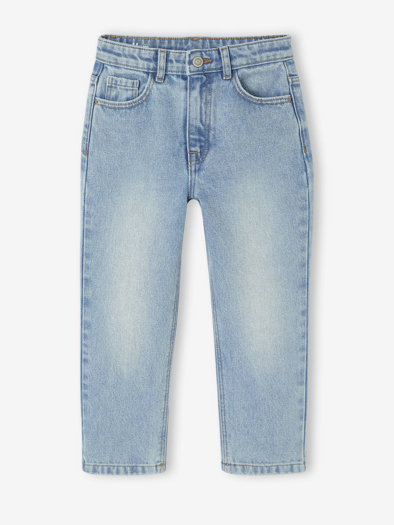 Mom jeans voor meisjes lichtblauw afbeelding