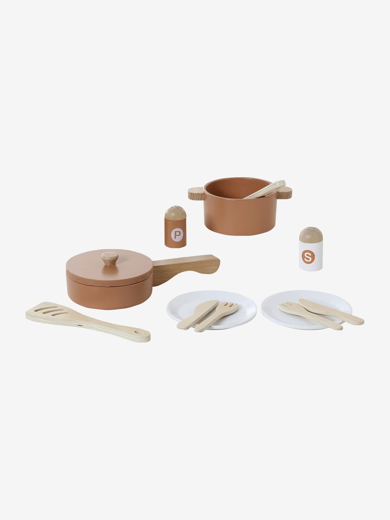Set karamelkleurige keukengerei van FSC®-hout karamel afbeelding