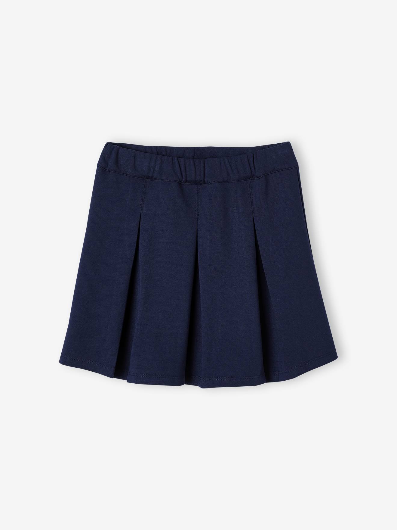Plooirok die je gemakkelijk kunt aantrekken marineblauw afbeelding