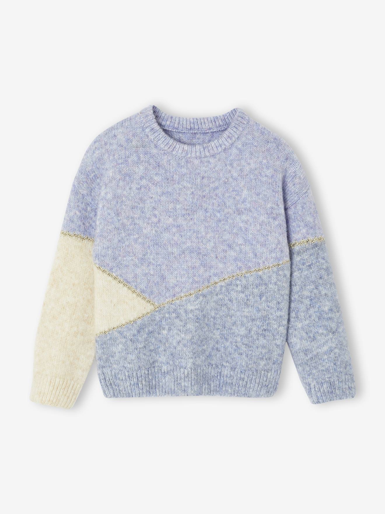 Meisjestrui met colorblock blauw afbeelding