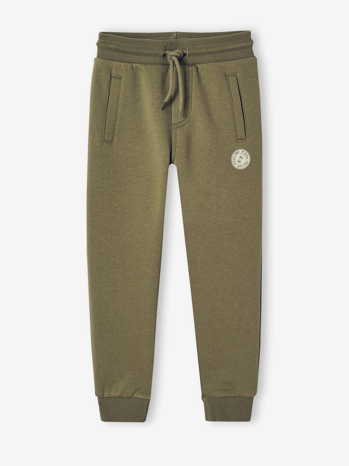 Joggingbroek van molton jongens kaki afbeelding