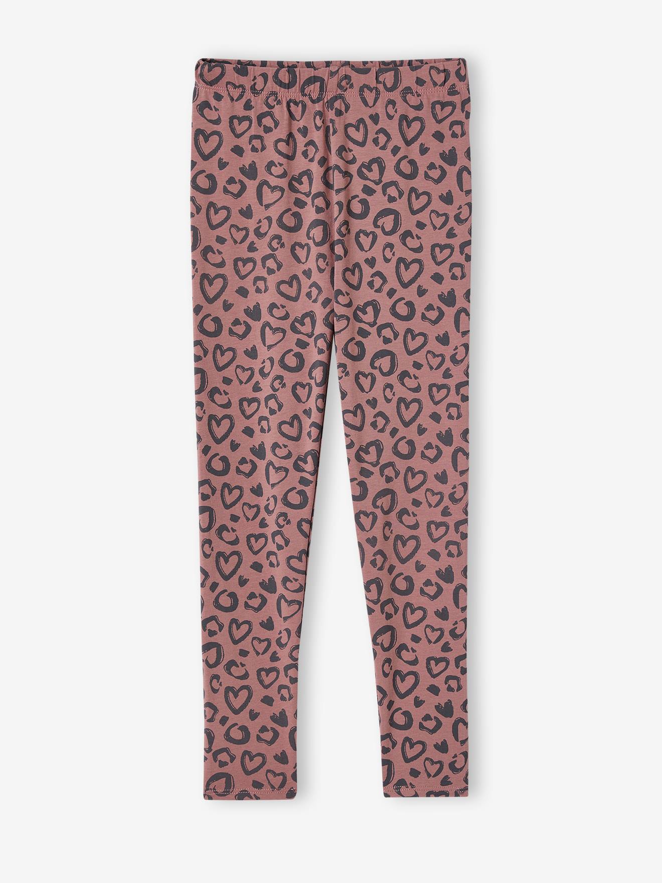 Bedrukte legging voor meisjes rozenhout afbeelding