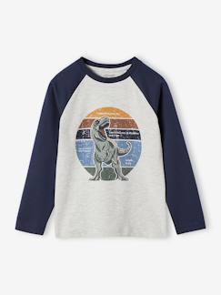 Jongens-T-shirt, poloshirt, souspull-T-shirt-Oeko-Tex® grafisch jongens-T-shirt met raglanmouwen