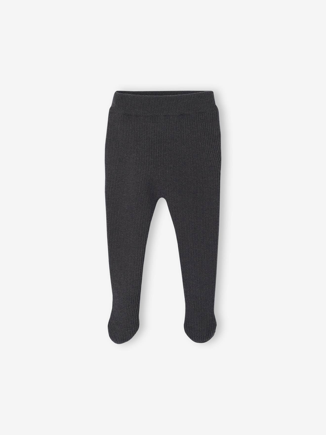 Babybroek met voetjes antraciet afbeelding