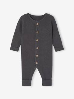 Geribde babypyjama met lange mouwen  - vertbaudet enfant