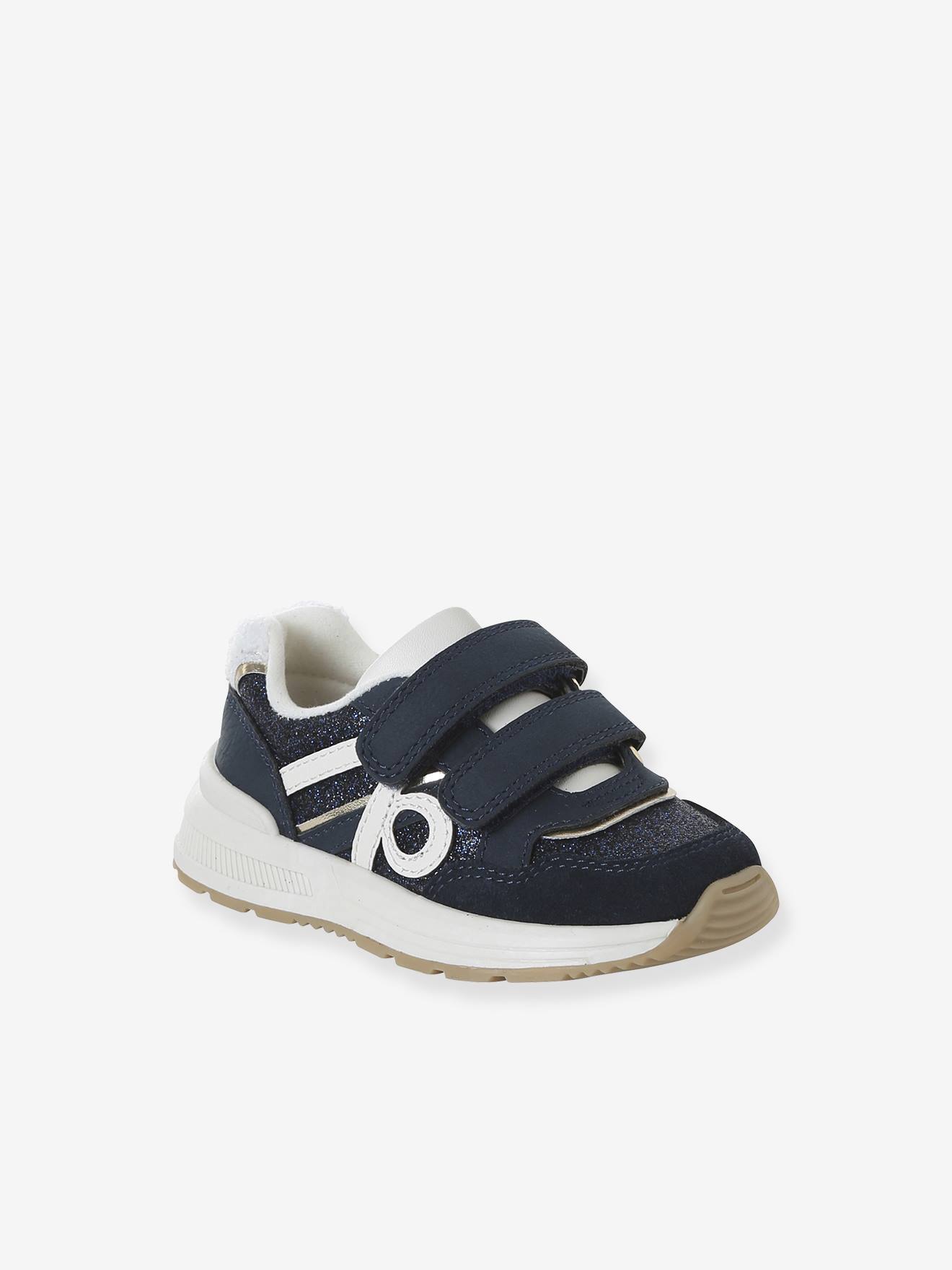 Sportieve sneakers voor meisjes marineblauw afbeelding