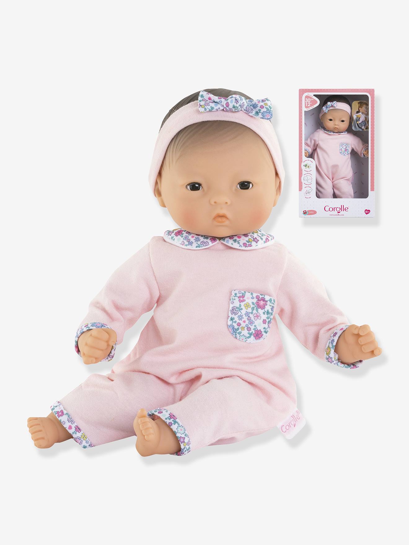 Baby knuffel Mila COROLLE rozen afbeelding
