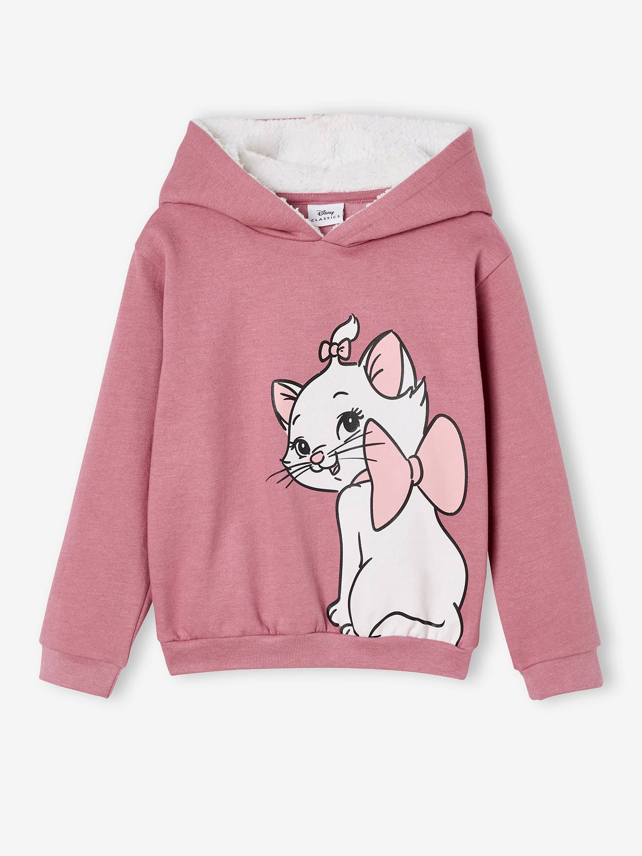 Marie sweater met capuchon van fleece rozen afbeelding