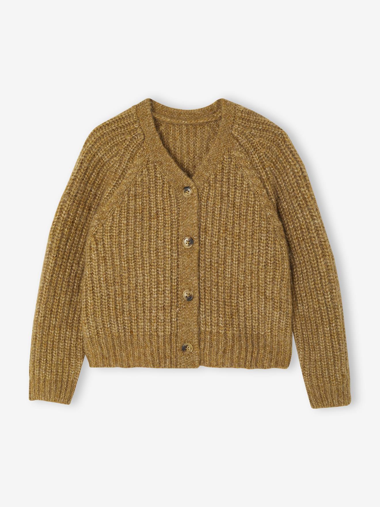 Gebreid vest olijf afbeelding