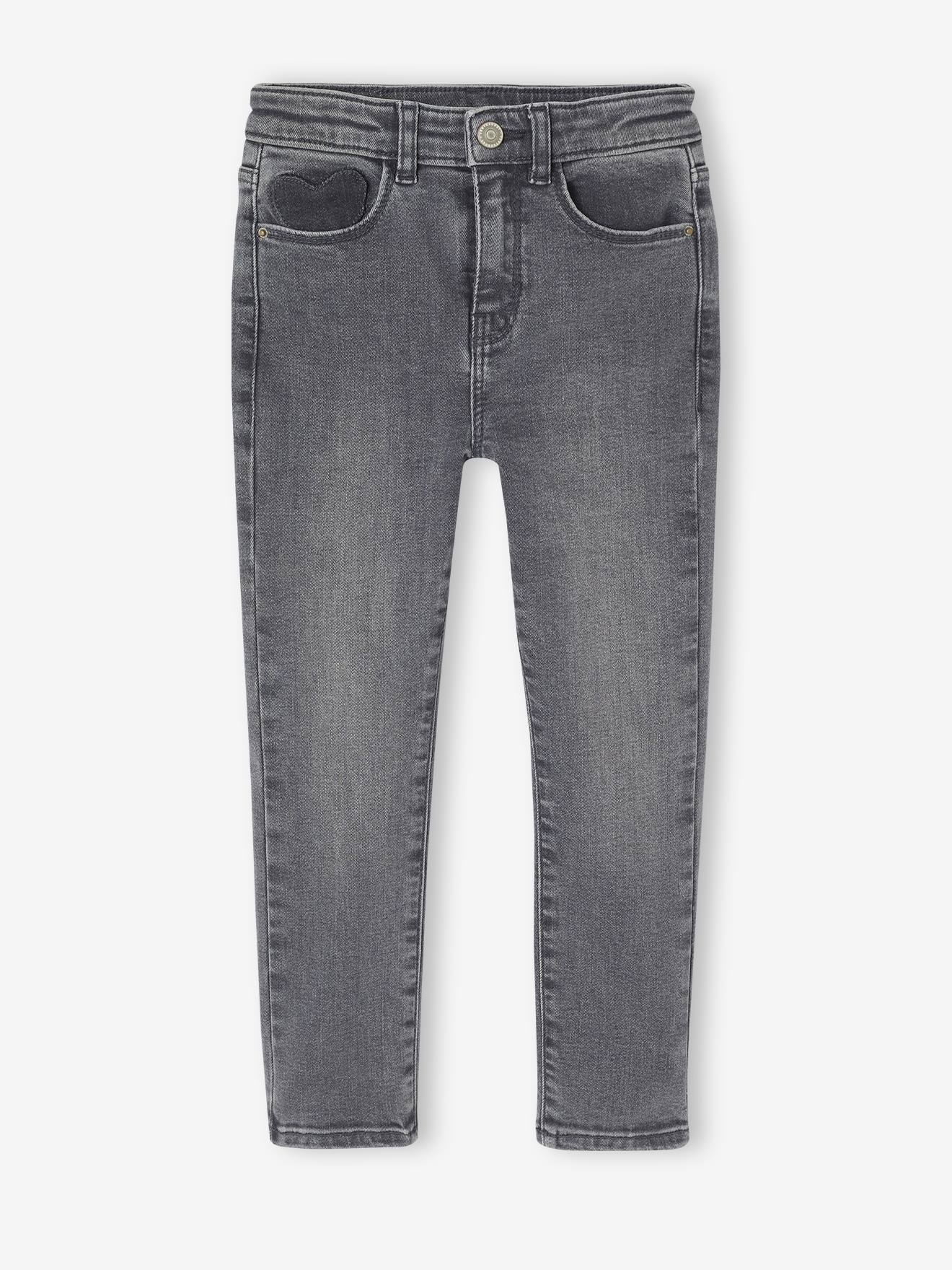 Slim meisjesjeans smal grijs afbeelding