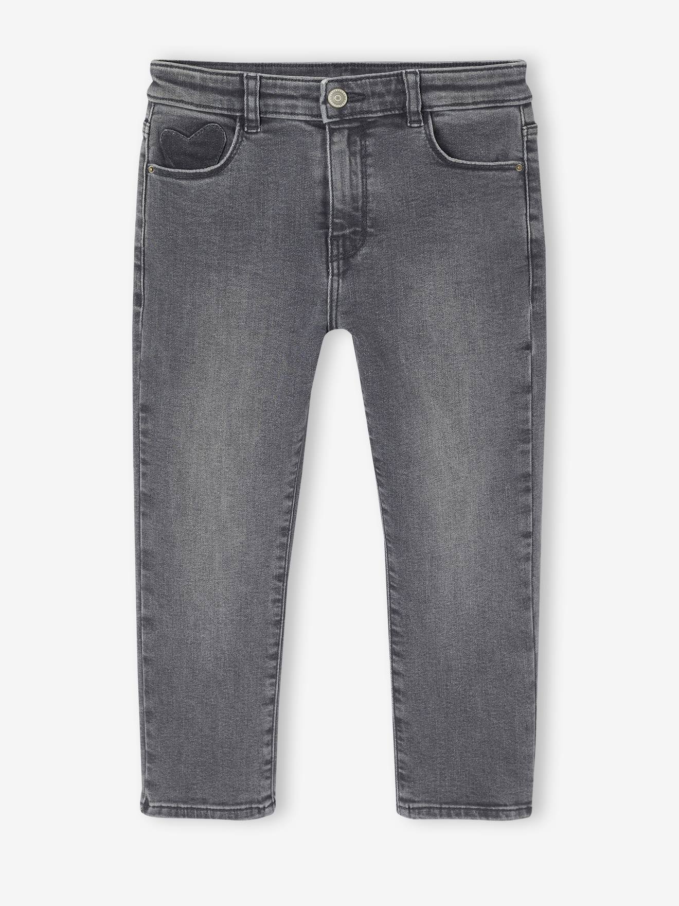 Smalle jeans large meisjes grijs afbeelding