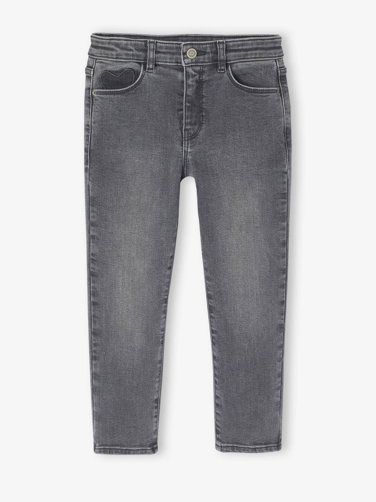 Slim jeans gemiddeld meisjes grijs afbeelding