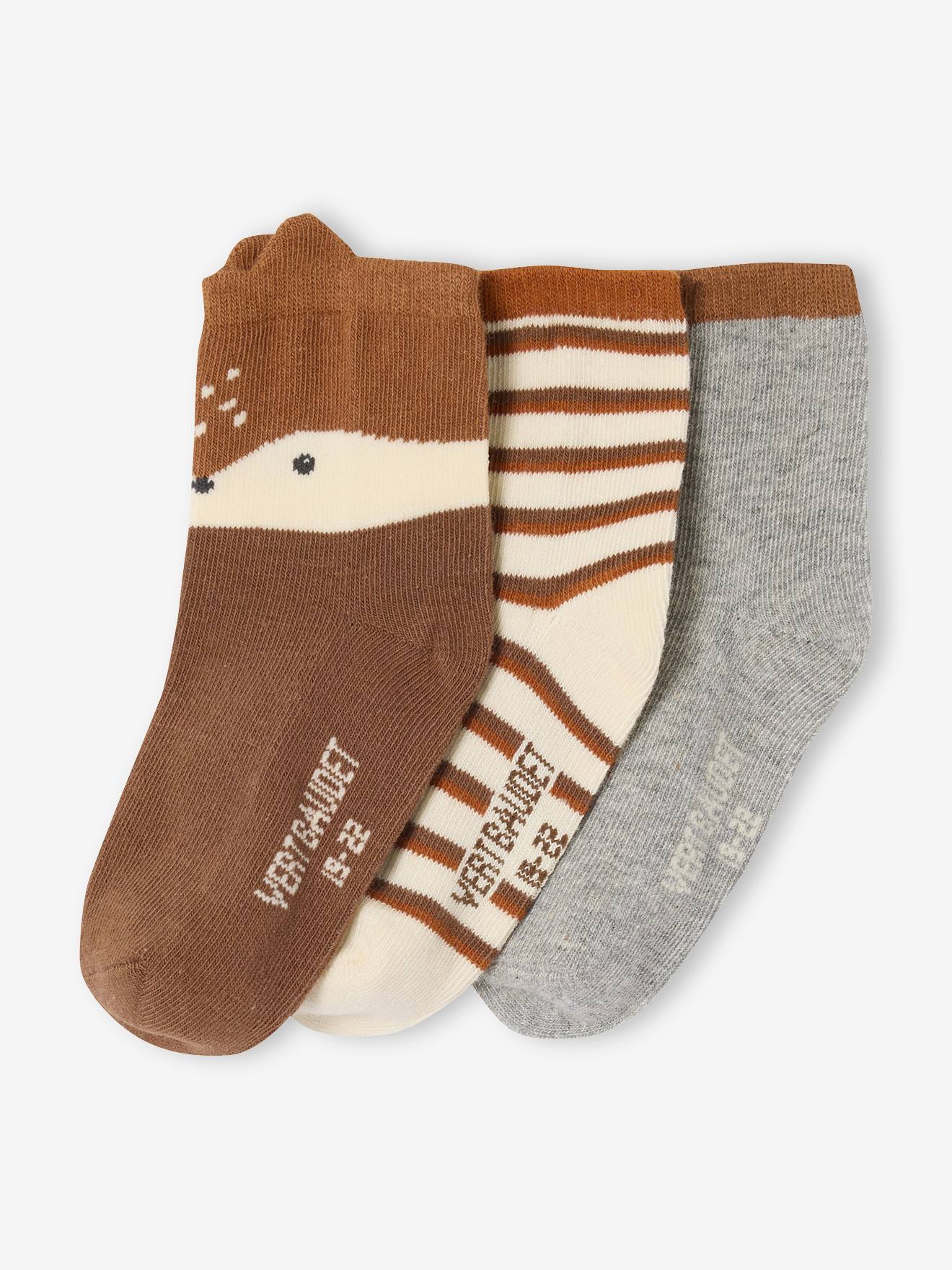 Set van 3 paar sokken > baby jongen terracotta afbeelding