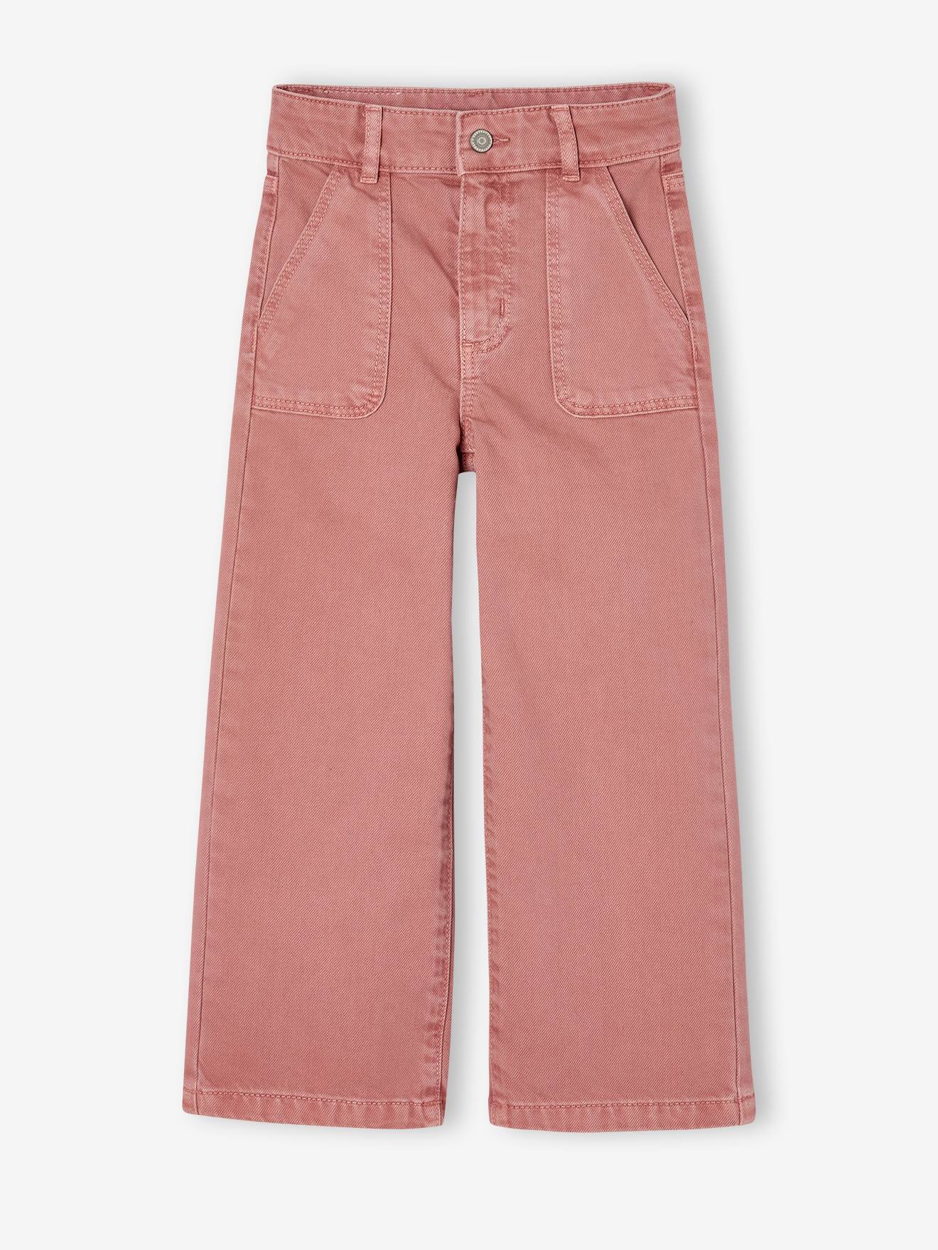 Wijde broek voor meisjes small Morpho oudroze afbeelding