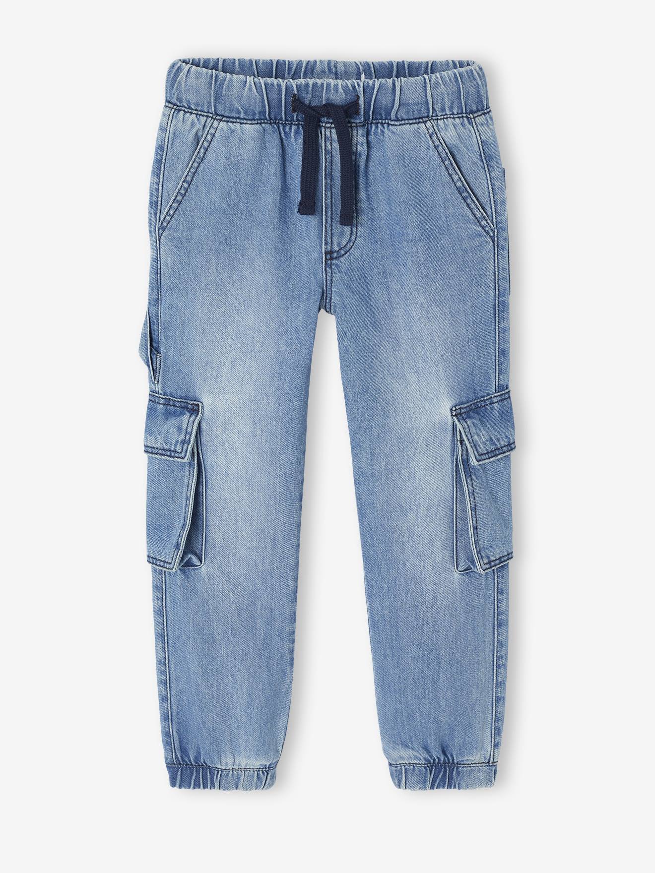 Losse battlebroek van denim voor jongens double stone afbeelding