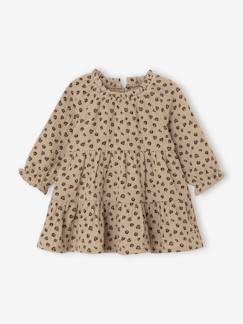 Baby- Jurk voor babymeisjes met ruches van katoengaas