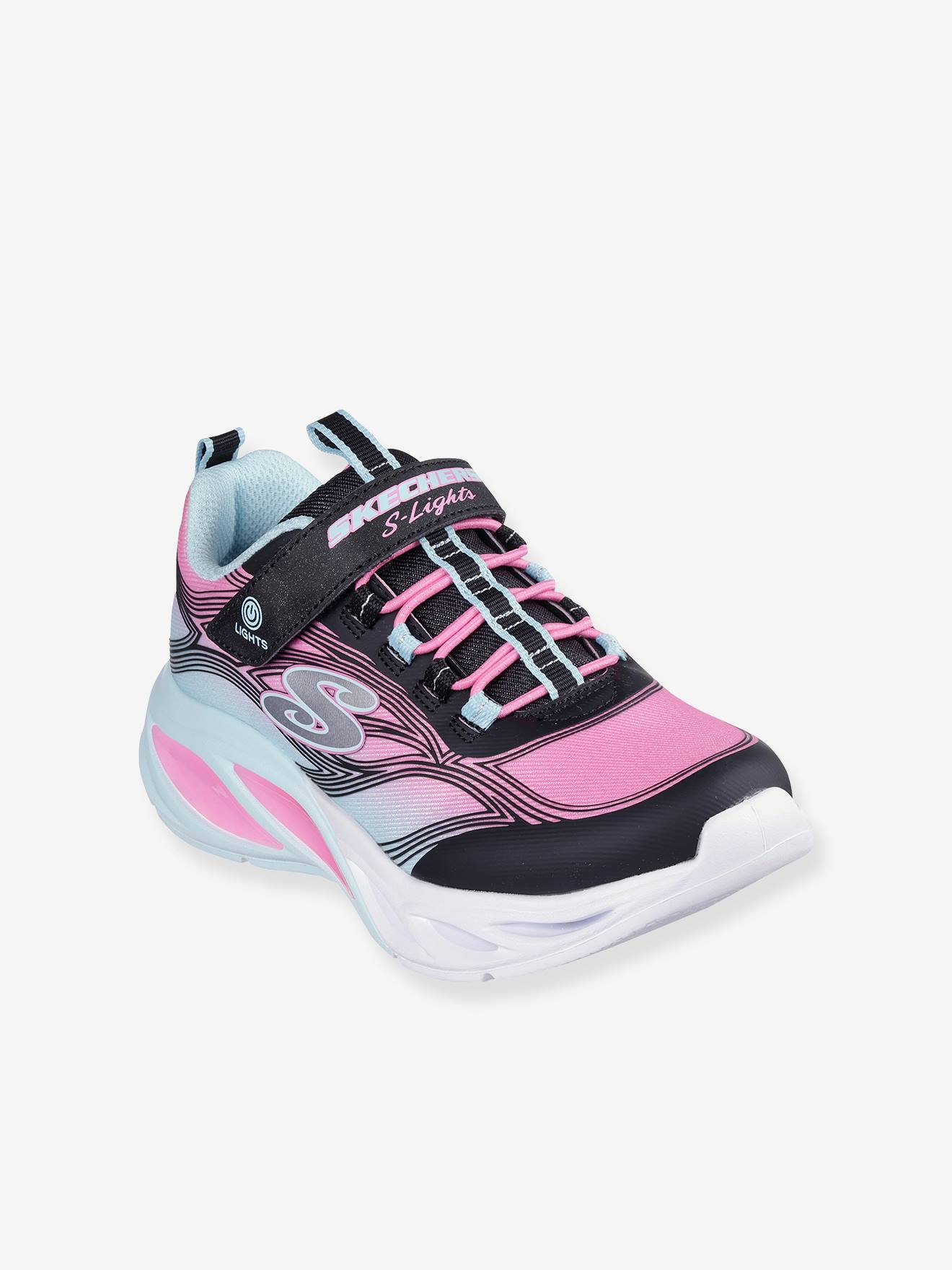 Cosmic Glow S-lights SKECHERS lichtgevende baskets zwart afbeelding