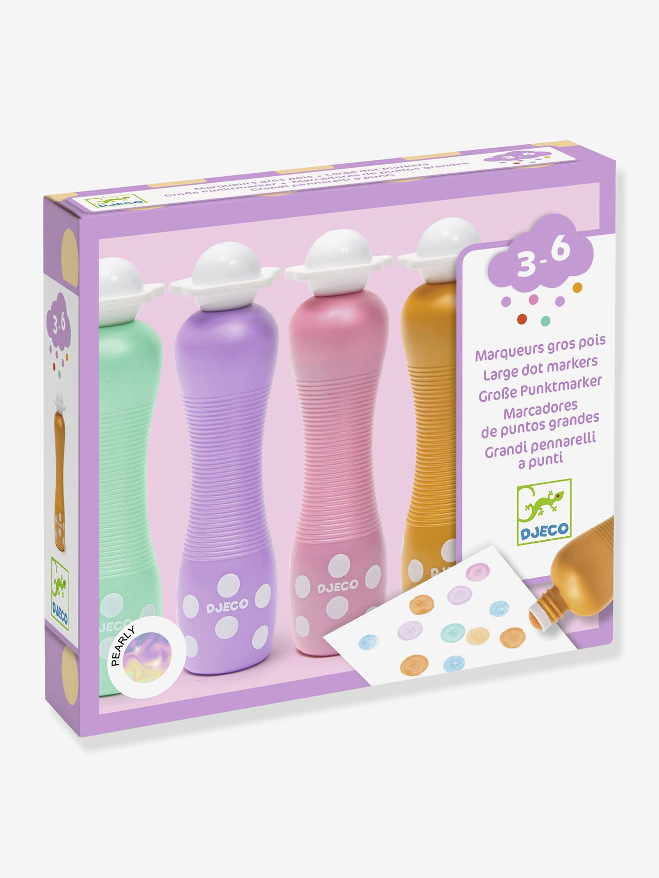 4 Dikke stippen stiften DJECO rozen afbeelding