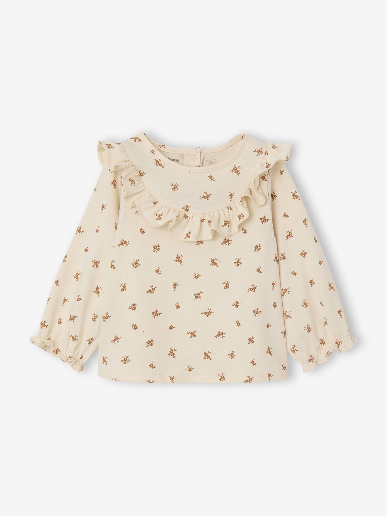 T-shirt met print voor baby's in blouse stijl vanille afbeelding