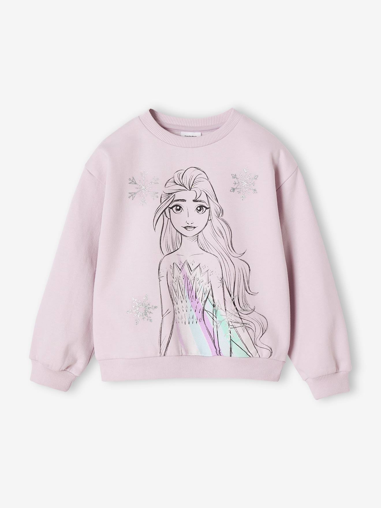 Sweater met glitter FROZEN Elsa lila (poederkleur) afbeelding