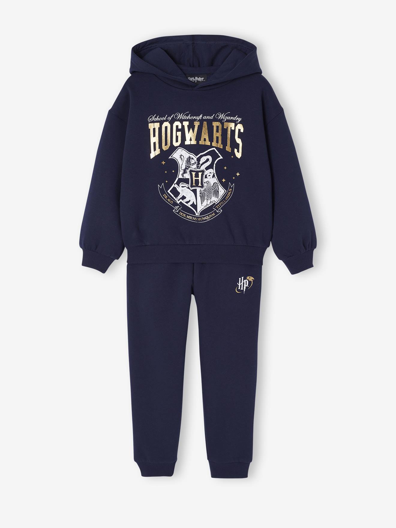 Sportieve set sweater + broek HARRY POTTER® van molton marineblauw afbeelding