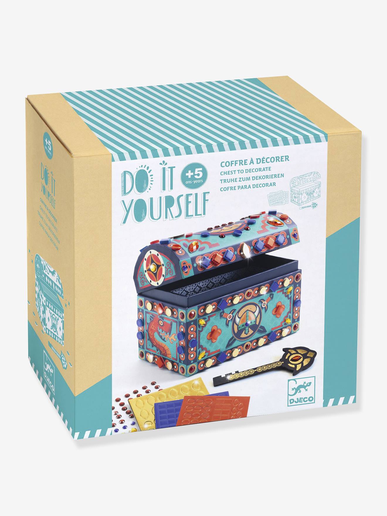 DIY Super schatkist-geheime doos DJECO blauw afbeelding