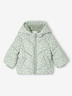 Baby-Donsjack voor baby's met print en capuchon