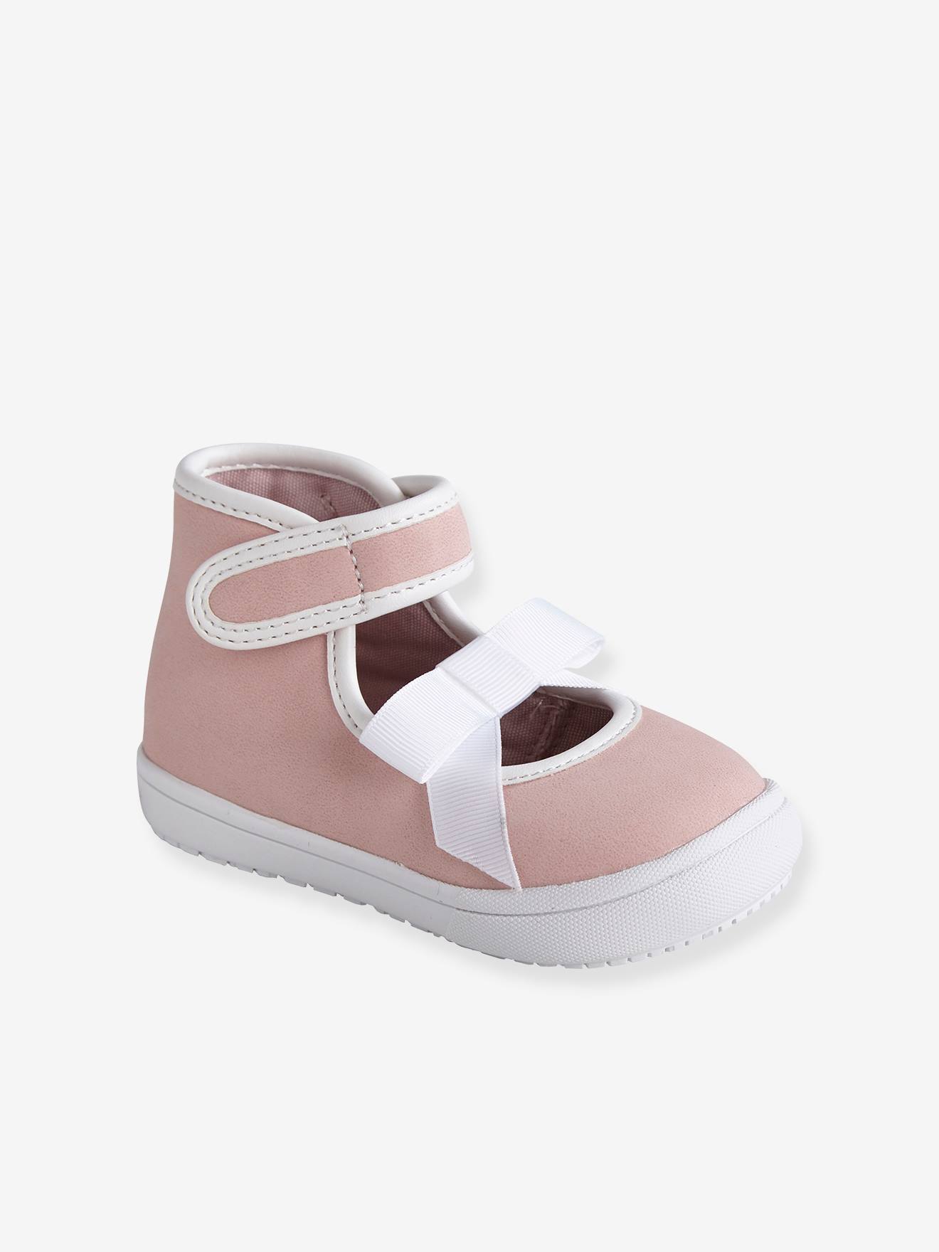 Decoratieve sneakers voor babymeisje nude