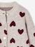 Jacquard vest met hartjes meisjes goudbeige+lila+oudroze - vertbaudet enfant 
