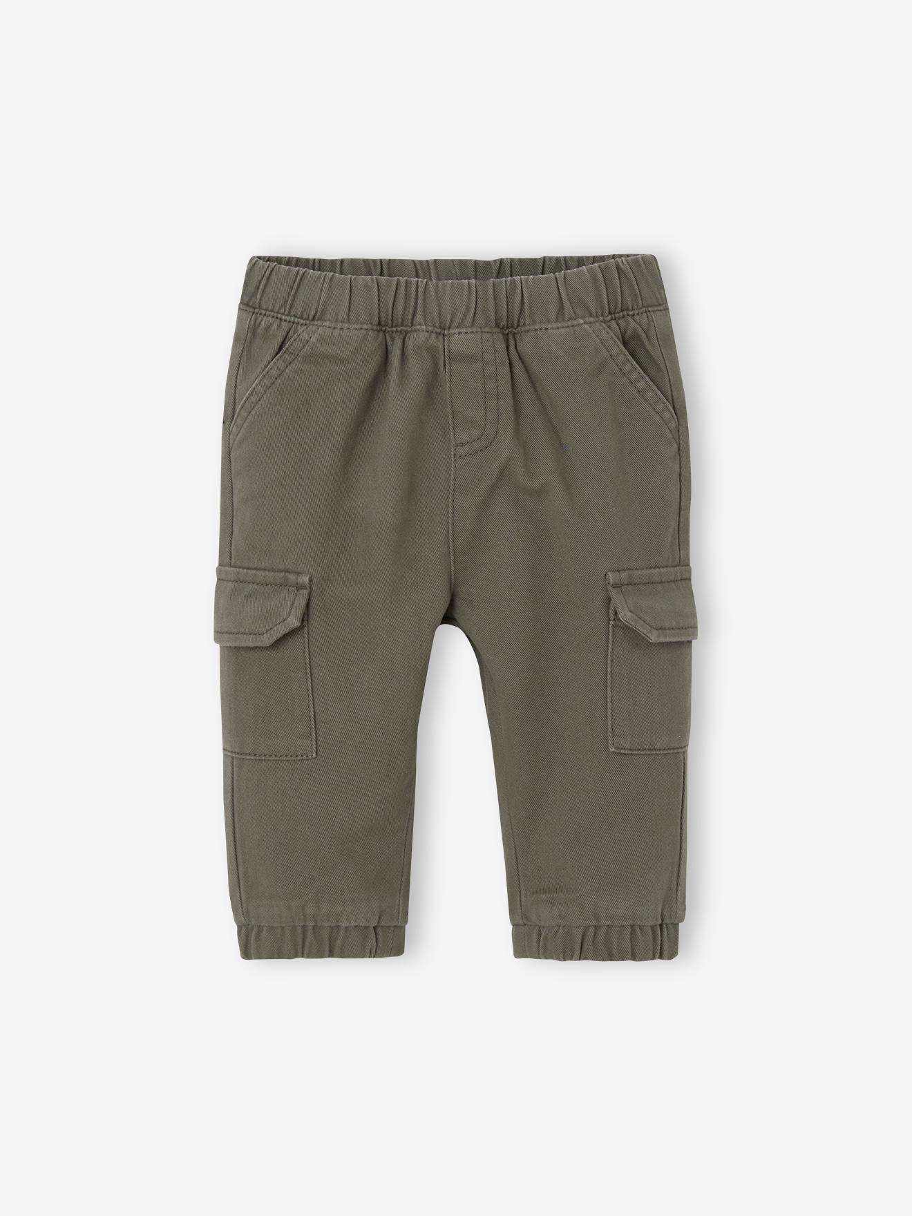 Babybroek in keperstof olijf afbeelding