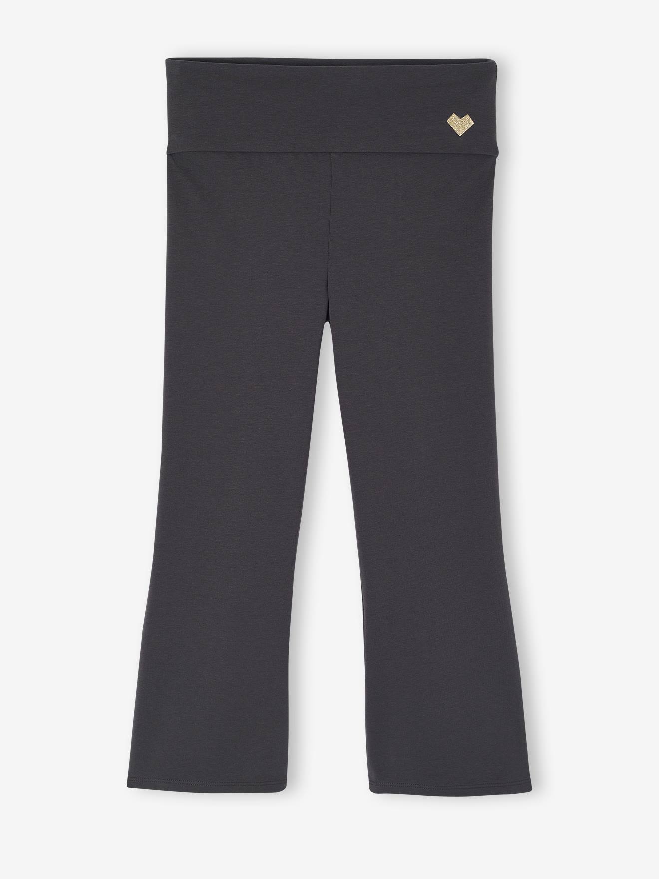 Wijde legging voor meisjes om te dansen antraciet afbeelding