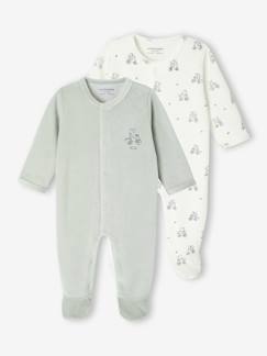 Baby-Pyjama, surpyjama-2-delige babyset in fluweel/velours