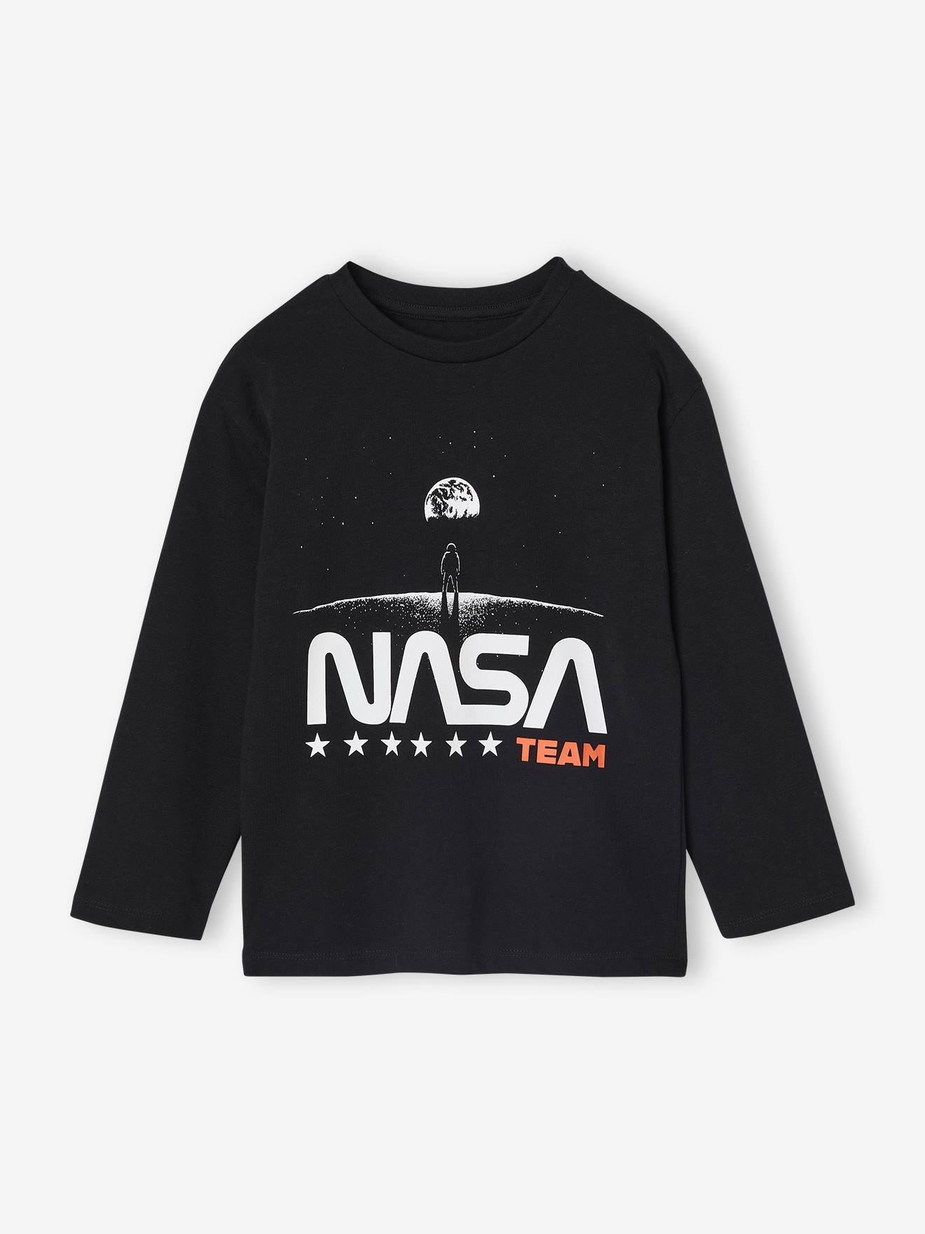 T-shirt met lange mouwen NASA® jongen zwart afbeelding