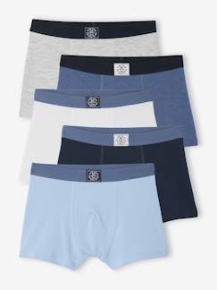 Jongens-Set van 5 effen boxershorts voor jongens