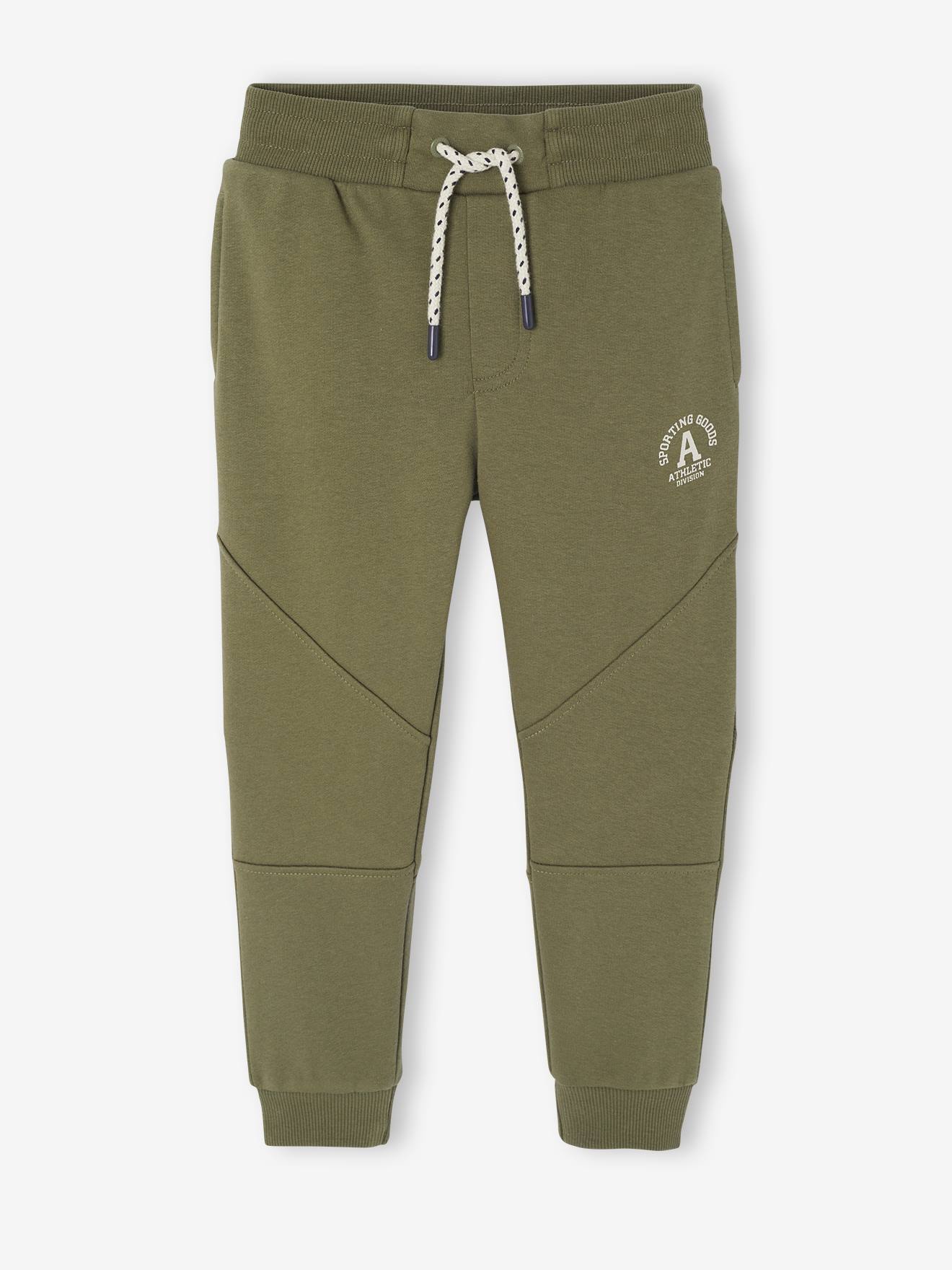 Joggingbroek jongen Athletic kaki afbeelding