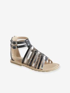 Schoenen-Meisje shoenen 23-38-Sandalen-Leren meisjessandalen