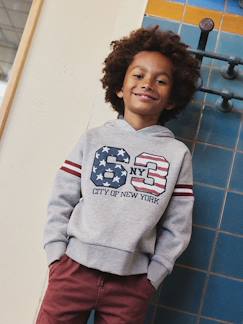 Jongens-Sweater met capuchon met print aan de voorkant voor jongens