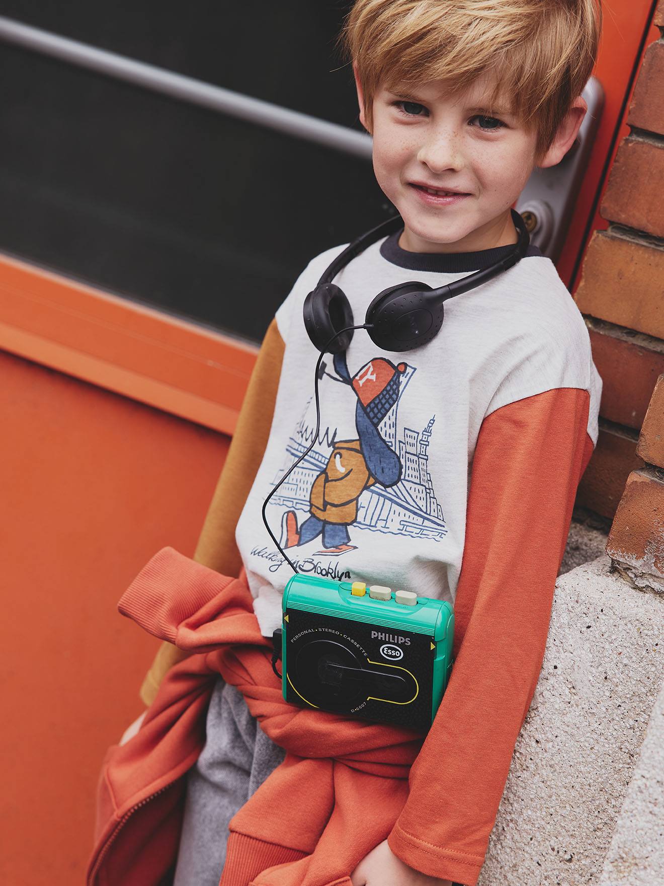 T-shirt met lange mouwen en colourblock voor jongens meerkleurig afbeelding