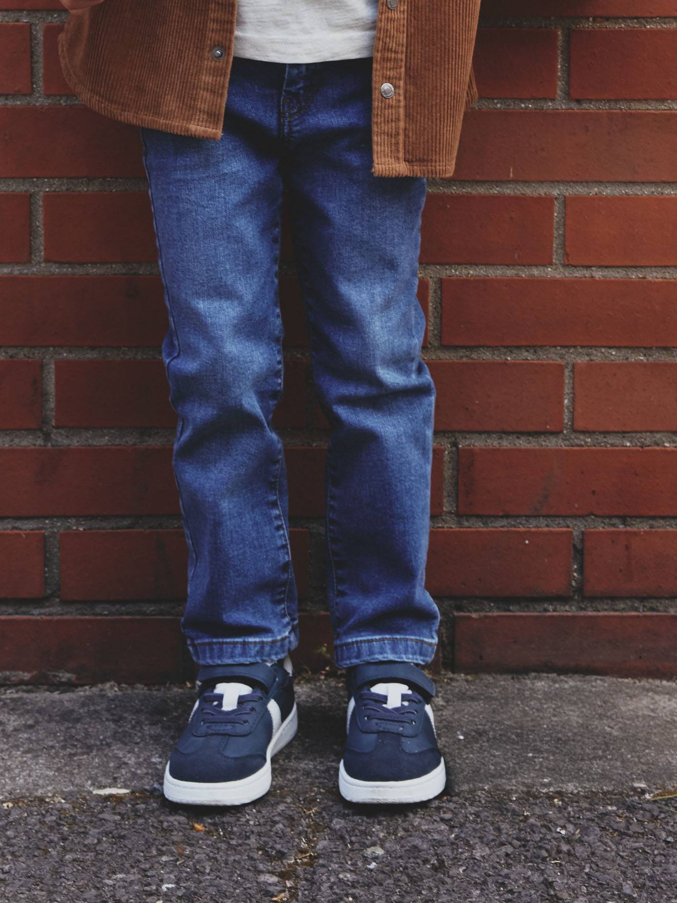 Rechte jeans voor jongens MorphologiK "waterless" met heupomtrek Medium stone afbeelding