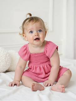 Baby-Babyjurk met smok van katoenen gaas 