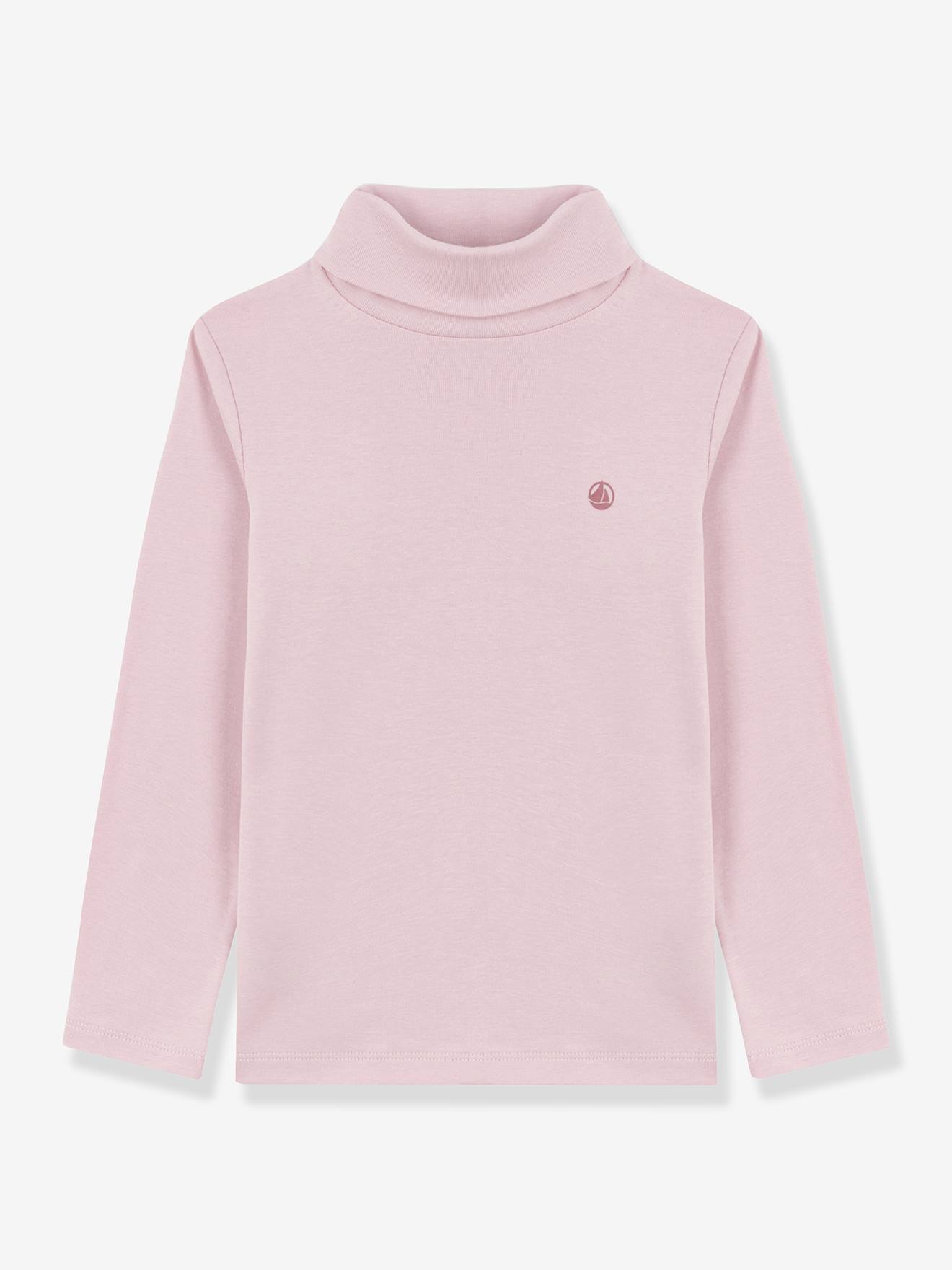 Gemengde kinder souspull van effen katoen PETIT BATEAU rozen afbeelding