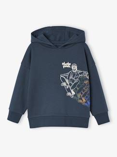 Jongens-Sweater met capuchon met skateprint
