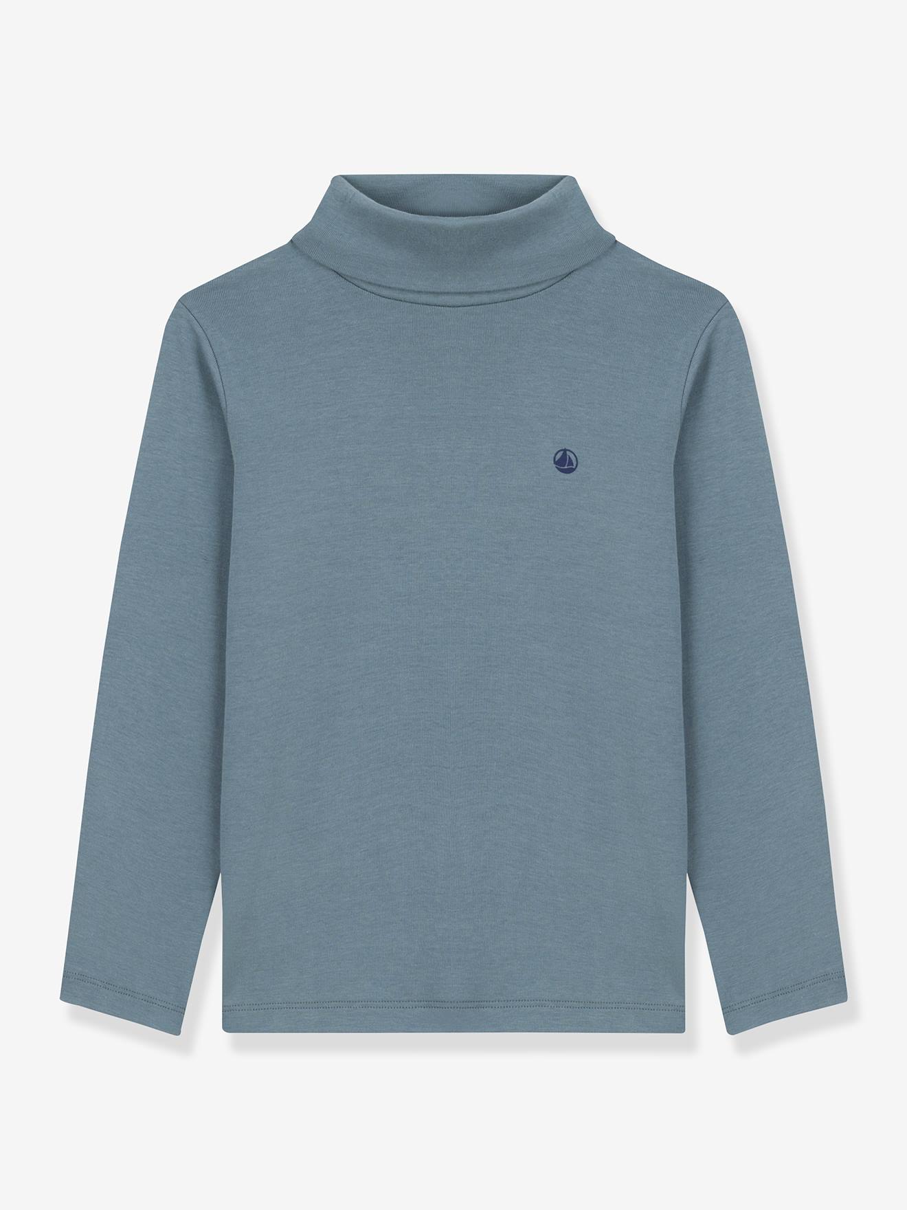 Onder-sweater voor kinderen van effen katoen PETIT BATEAU afbeelding