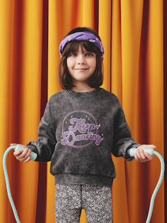 Meisje-Sportieve sweater met glitterdetail voor meisjes