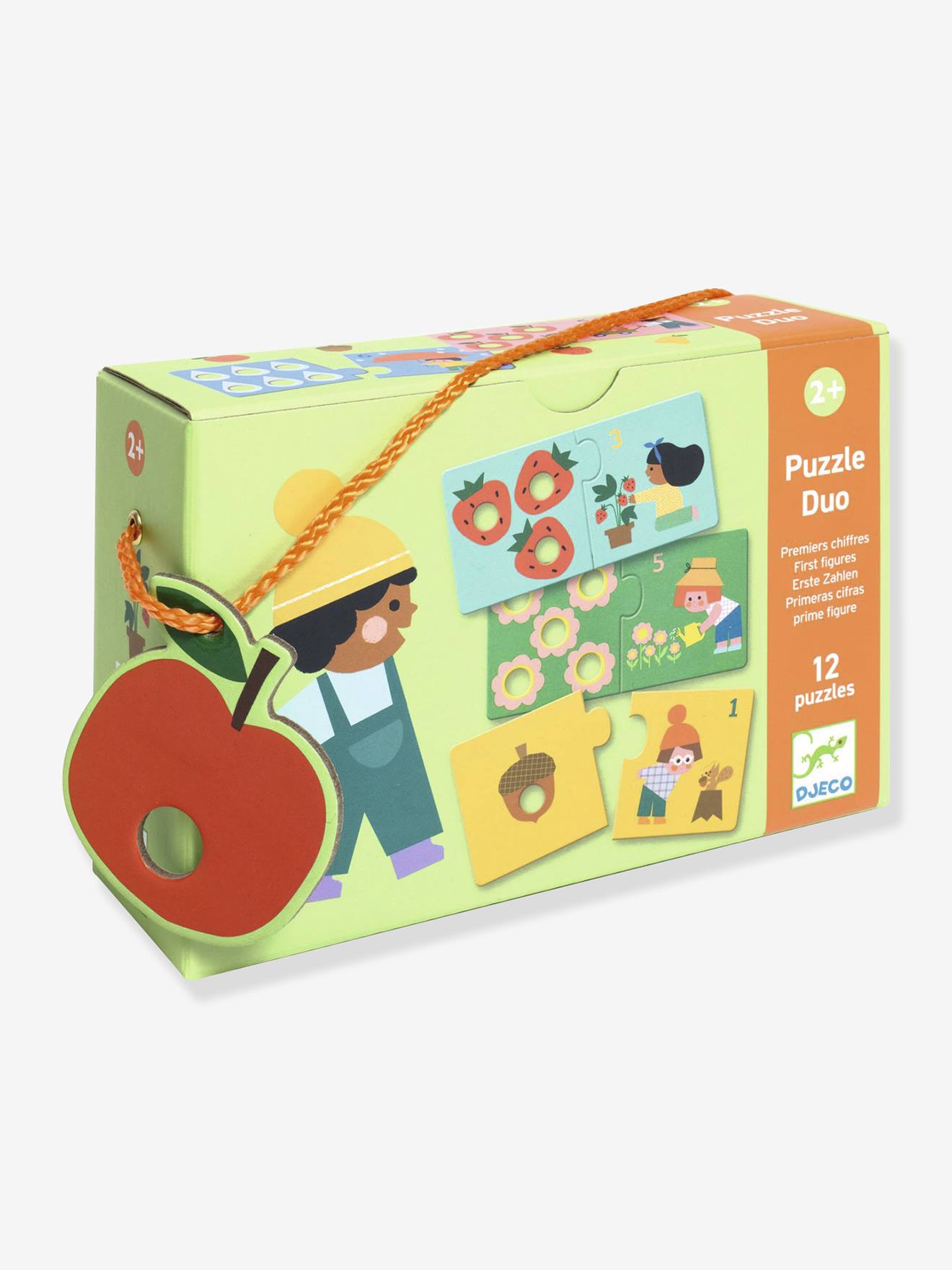 Puzzle Duo eerste cijfers DJECO groen afbeelding