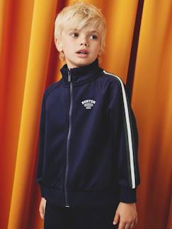 Jongens-Sport collectie-Sweater voor jongens met lange mouwen en opstaande kraag