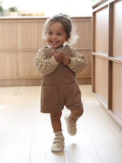 Baby-Salopet met korte broek voor baby's in ribfluweel
